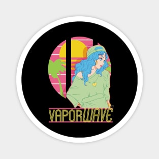 Vaporwave Girl Magnet